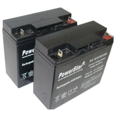 Powerstar 12V 18Ah UPS Battery Replaces Werker WKA12-18NB, 2PK PO46009